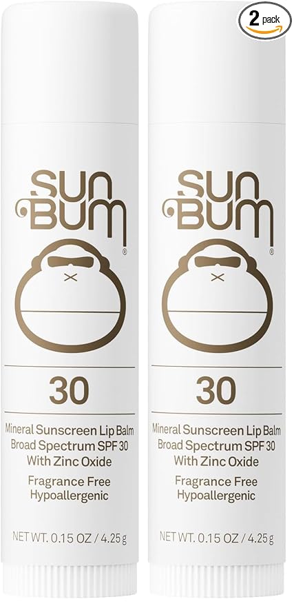 Sun Bum SPF 30 Mineral Sunscreen Lip Balm | Hawaii Act Compliant | Octinoxate Free | Oxybenzone Free | .15 oz
