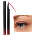 SAUBZEAN Metallic Liquid Eyeliner, Waterproof & Smudge-Proof Shimmer Eye Liner with Precision Brush, Long-Lasting Bold Color, Quick-Dry & Easy Removal, for Winged Makeup, Coral Red