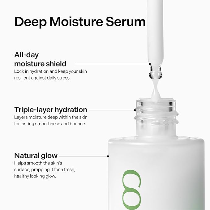 Deep Moisture Serum – Korean Hydrating Face Serum with Algae11, Niacinamide & Arginine for Dry Skin, Barrier Repair & Glass Skin Glow, Fragrance-Free K-Beauty Skincare, 50ml / 1.69 fl.oz.