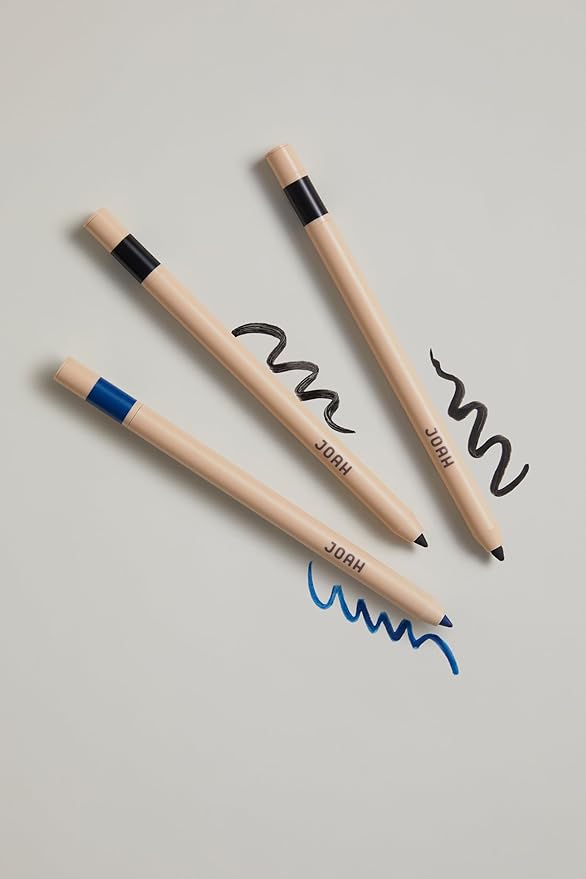 JOAH Smooth Gel Eyeliner Pencil 0.02 oz – Waterproof, Smudge-Proof Long-Lasting Eye Liner with Built-in Sharpener, Silky Glide Gel Formula for Precise Lines & Bold Definition. Enriched with Biotin
