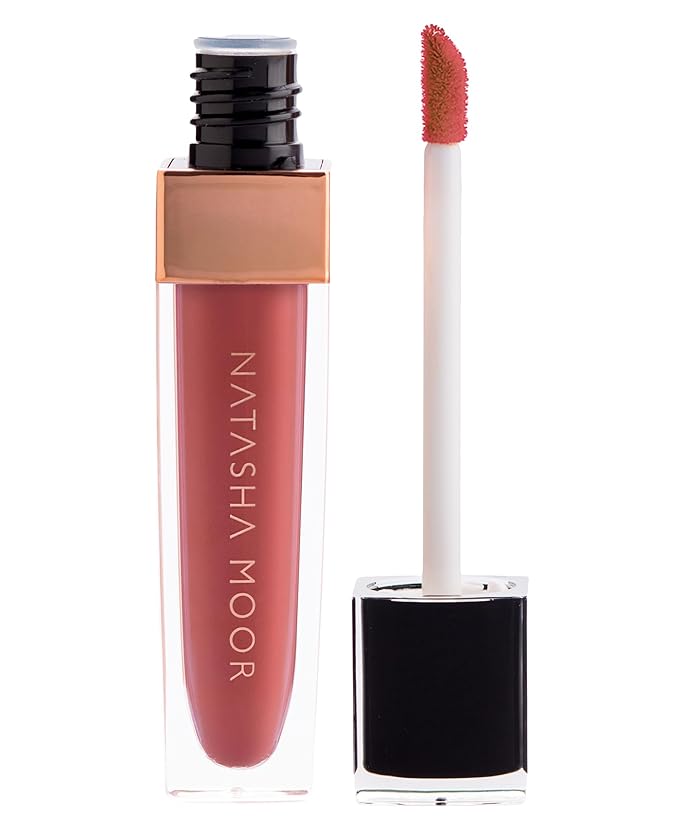 NATASHA MOOR: Molten Matte Liquid Lipstick - Long-Lasting, Hydrating, Matte Finish with Moisturizing Vitamin E - Waterproof, Kiss-Proof, Cruelty-Free - 12-Hour Stay Power - BULLETPROOF