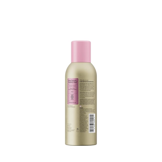 Eva NYC Kweeen Gold Hair and Body Glitter Spray - Ultra Shimmery Gold Glitter for Festivals - Adds Shine + Non-Sticky - Quick Drying Sparkle Spray for Hair and Body - Warm Vanilla Scent - 4.9 oz