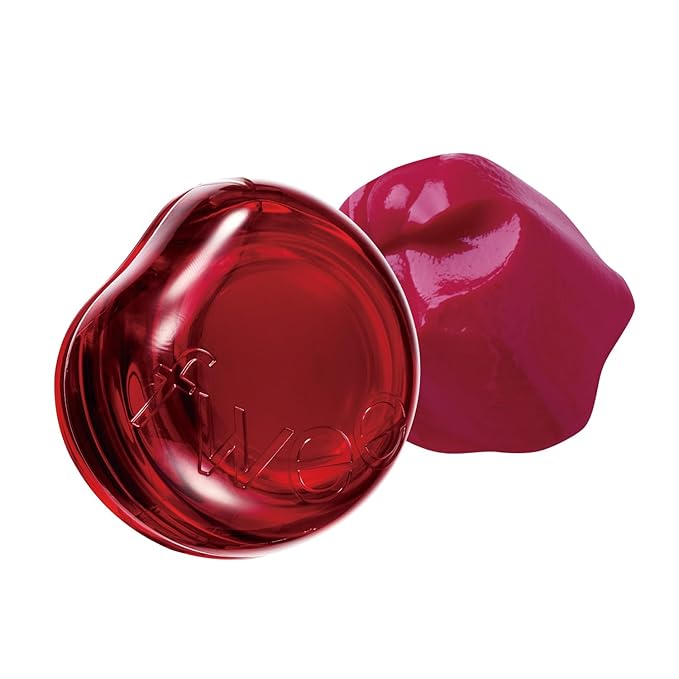 fwee Glowy Jelly Pot | Dewy Jelly Lip & Blush Color, Tinted Glow Balm, Dewy Buildable Finish – Sour Gummy (Berry Red) | 0.14 oz