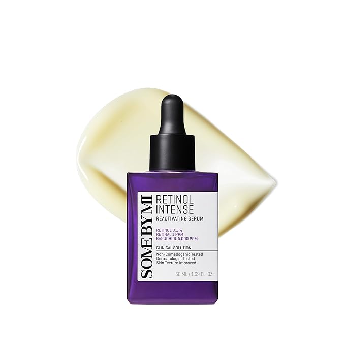 SOME BY MI Retinol Intense Reactivating Serum – 1.69oz, 50ml – Korean Bakuchiol Retinol Serum for Face Firming – Improves Signs of Aging, Minimizes Pore Size & Refines Skin Texture – Korean Skin Care