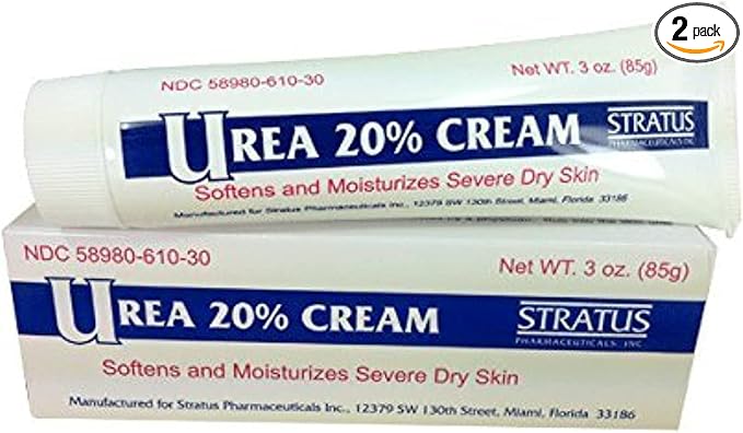 Urea 20% Almond Scent Cream 3oz - Dry Skin Moisturizer for Eczema & Psoriasis