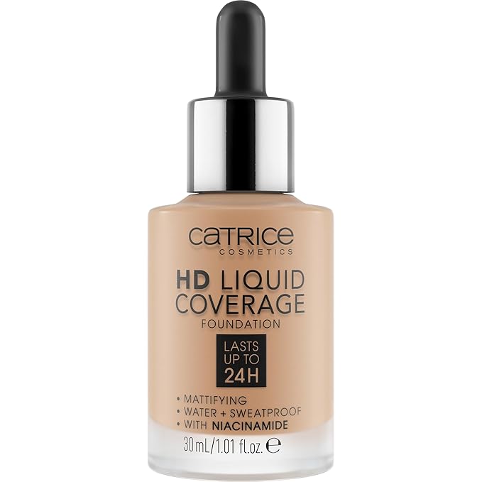 Catrice | HD Liquid Coverage Foundation | Flawless, High Coverage | Vegan & Cruelty Free (050 | Rosy Ash)