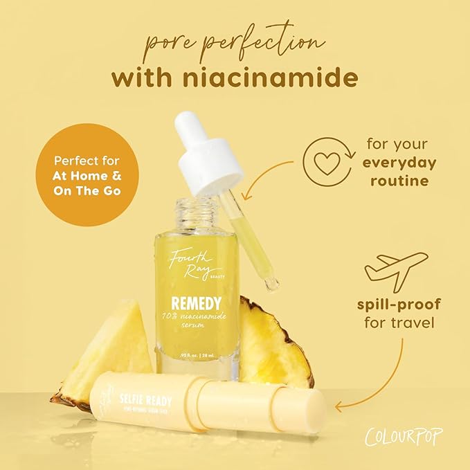 ColourPop Pore Refining Face Serum Stick - Blurring Beauty Balm for Glowy Summer Makeup Prep - Enriched with Pineapple Extract to Help Renew Skin - Selfie Ready (0.28 oz)