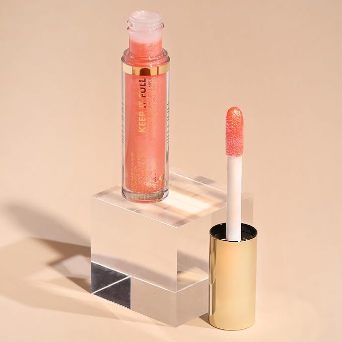 Milani Lip Gloss, Keep It Full Nourishing Lip Plumper with Hyaluronic Acid & Peptides for Soft, Fuller-Looking Lips (0.13 Fl. Oz.) Prismatic Peach