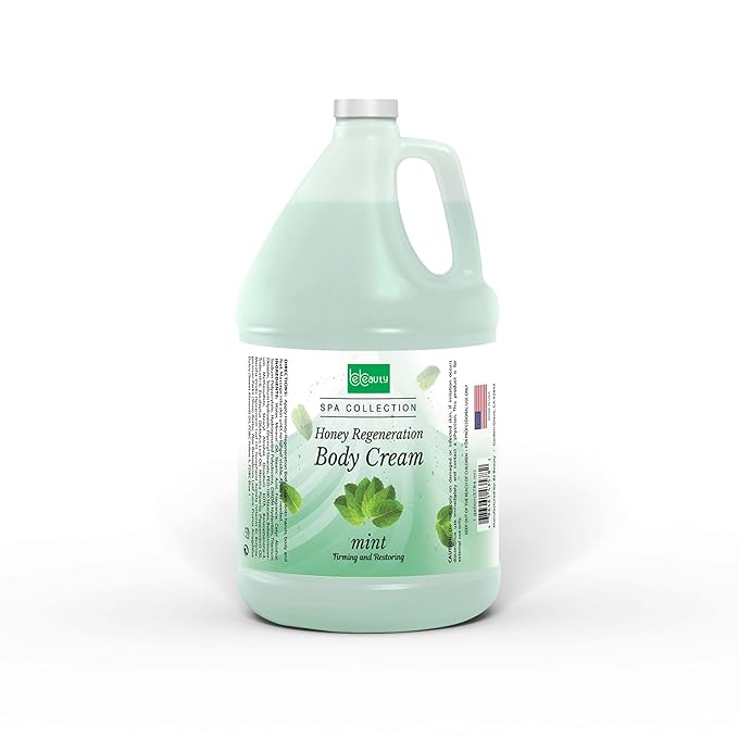 BeBeauty Mint Honey Regeneration Body Cream Hydrating & Nourishing Body Lotion for Smooth, Soft, Revitalized Skin 1 Gallon