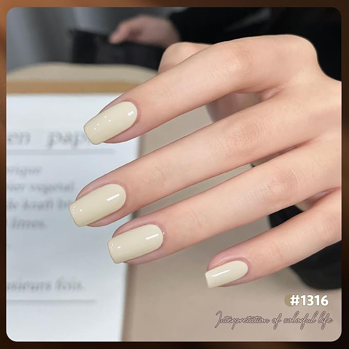 GAOY Nude Brown Gel Polish Set, 6 Neutral White Pink Skin Tones Colors Soak Off UV Light Cure Gel Polish Kit for Salon and Nail Art DIY at Home