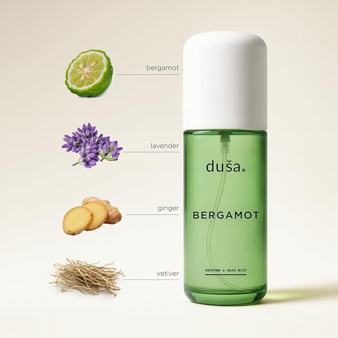 DUSA Bergamot Hair Perfume & Body Mist for Women – Long Lasting Body and Hair Mist, Vacation Spray & Perfume para el Cabello de Mujer with Nourishing Oil, 100 ml