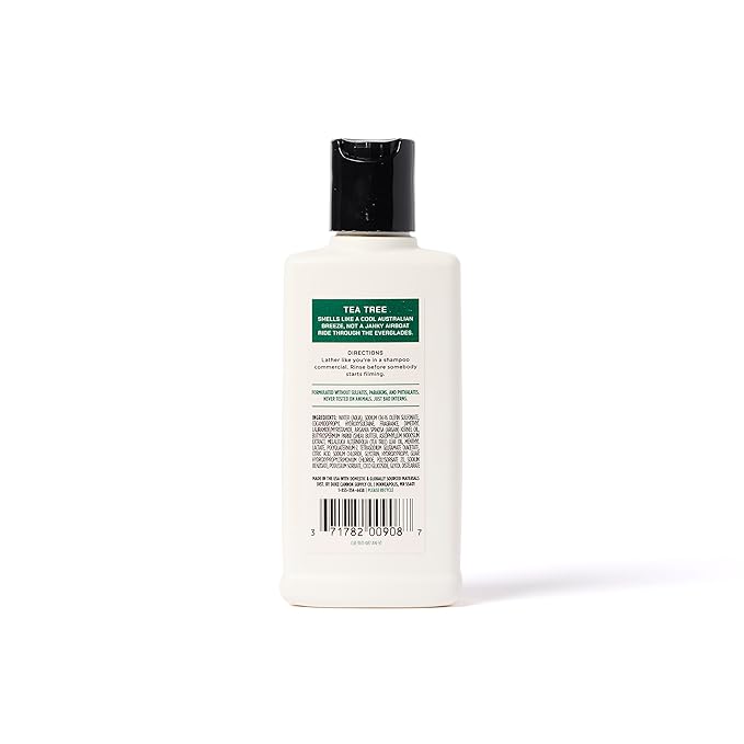 Duke Cannon 2-in-1 Shampoo and Conditioner for Men, Tea Tree, Hydrating Hair & Scalp Cleanser, Travel Size, 3 oz (Pack of 2)