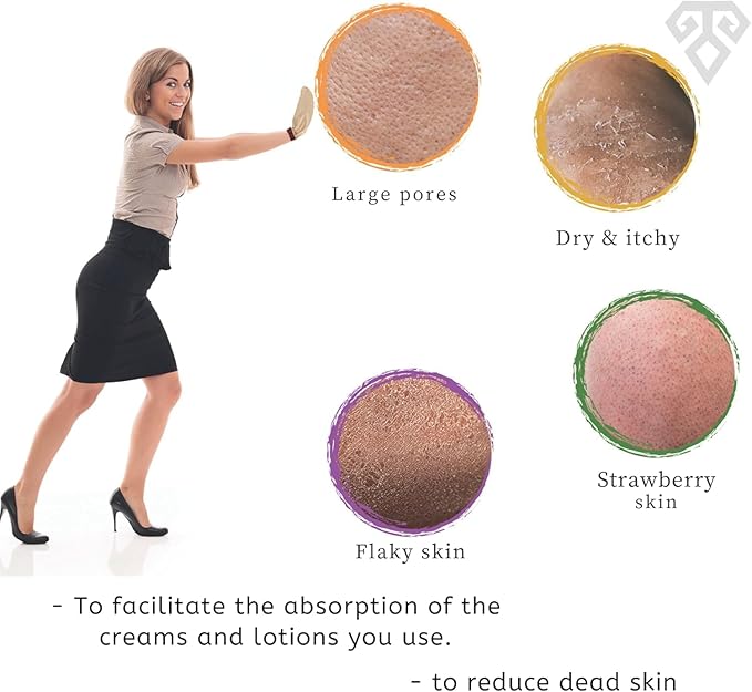 Turkish Hammam Cream Exfoliating Kesse & Body Loofah & Face Loofah, for Shower Exfoliating Mitt Body Scrubber Skin Exfoliator & Dead Skin Remover for Women & Men 3 Count (Pack of 1)