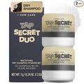 I DEW CARE Biotin Clarifying Dry Shampoo - Tap Secret Original Duo Set | Strengthening & Volumizing, Powder Type, Refillable, Travel size, Non-aerosol, Korean Ginseng, Stocking Stuffers, 0.26 Oz * 2ea
