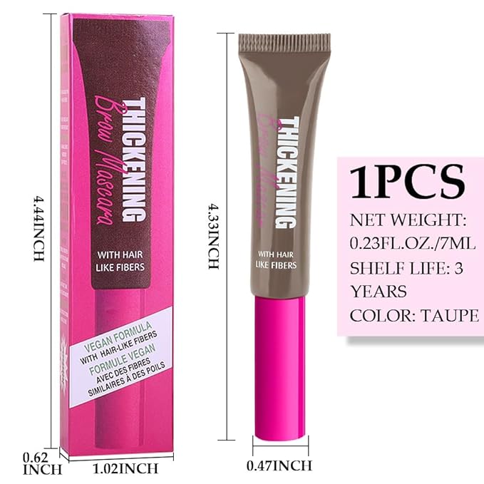 Kaely Thickening Brow Mascara, Tinted Eyebrow Gel Waterproof, Eyebrow Color Makeup, Vegan, Cruelty Free, maquillaje gel para cejas a prueba de agua, 05 Cool Ash Brown