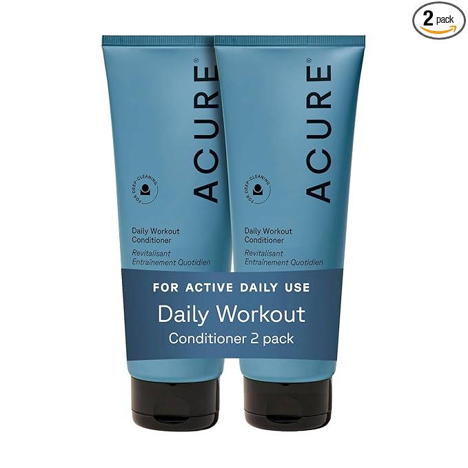 Acure Daily Workout Watermelon Conditioner - Lightweight Hydrating & Moisturizing Conditioner for Women & Men w/Oily, Damaged Hair, Deep Moisture, Vegan, Paraben Free, Sulfate Free - 8 fl oz (2 Pack)