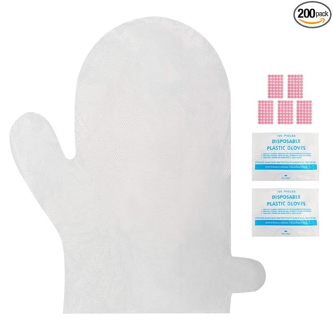 Segbeauty 200pcs Larger & Thicker Paraffin Hand Liners, Paraffin Wax for Hands, Moisturizing Glove Hand Cover Plastic Pedicure Bags SPA Mitt for Paraffin Wax Machine Thermal Hot Wax thera-py