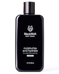 Black Wolf Moisturizing Body Wash for Men, Sandalwood - Mens Hydrating Bodywash for Dry, Dehydrated, & Sensitive Skin - Hyaluronic Acid, Aloe Vera, & Jojoba Oil Body Cleanser Help Remove Oil & Dirt