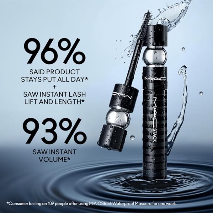 MAC Stack Superstack Mega Brush Waterproof Mascara - Black Stack by MAC for Women - 0.41 oz Mascara