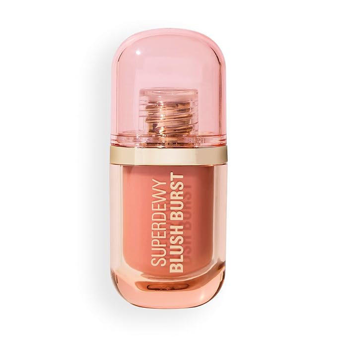 Revolution, Superdewy Liquid Blush Burst, Buildable Color for Cheek, Serum Formula with Peptides & Hyaluronic Acid, Vegan & Cruelty-Free, Pink Fizz Soft Pink, 0.14 oz