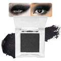 Eyeshadow Single Matte, High-Pigment Monochrome Eye Shadow Pressed Powder, Everyday Velvety Silky Eye Makeup Looks, Professional Long-Lasting Waterproof Single Eyeshadow Palette, Smoky Black 03