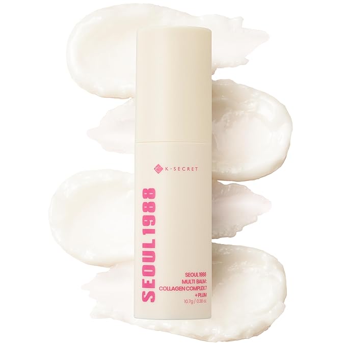 K-SECRET SEOUL 1988 Collagen Multi Balm – Formulated with 7-Type Collagen Complex and Plum | Multi-Area Balm Stick for Hydrated & Radiant Skin | Korean Skincare, 10.7g / 0.38 oz