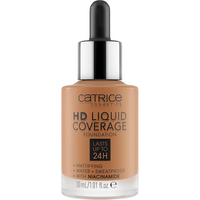 Catrice | HD Liquid Coverage Foundation | Flawless, High Coverage | Vegan & Cruelty Free (080 | Caramel Beige)