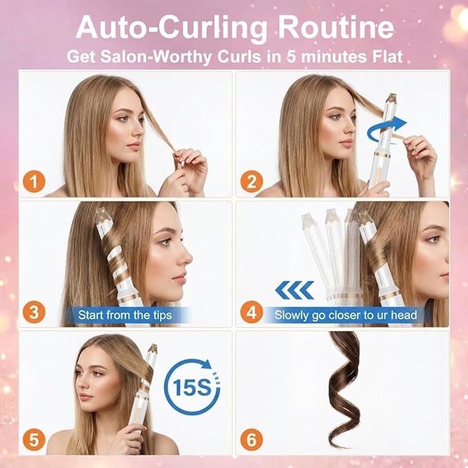 6 in 1 Blow Dryer Brush with Fast-Drying 110,000 RPM Ionic Hot Air Styler, for All Hair Types Drying Straightening, Curling Volumizing Hair, Frizz-Free and Add Volume, No Heat Damage, Gifts for Girl