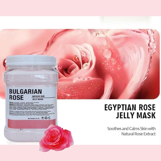 Luxury 24K Gold Facial Mask, Smoothing Rejuvenation Mask for Oily and Combination Skin, Jelly mask for Facials Professionals, Jelly Face Mask
