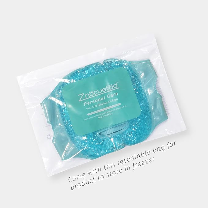 ZNÖCUETÖD Cold Face Eye Mask Ice Pack Reduce Facial Puff, Dark Circles, Gel Hot Heat Cold Compress Pack, Face SPA Gift for Woman Sleeping, Pressure, Headaches, Skin Care, Post Laser Cosmetic Care