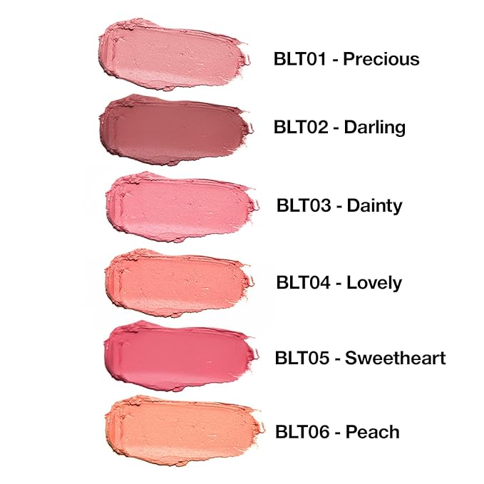 Palladio I'm Blushing 2-in-1 Cheek and Lip Tint, Buildable Lightweight Cream Blush, Sheer Multi Stick Hydrating formula, All day wear, Easy Application, Shimmery, Blends Perfectly onto Skin, Lovely