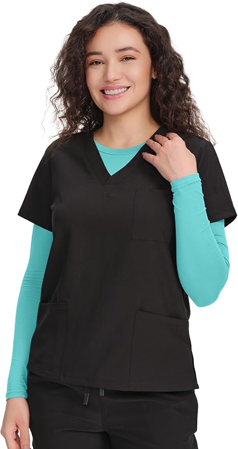 COZYFIT Scrub Undershirts Long Sleeve Women - Underscrub Comfort Tee