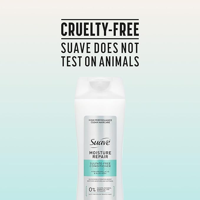 Suave Moisture Repair Conditioner, Sulfate-free, for restored moisture with every wash, safe for color treated hair, 12.6 oz Pack of 6