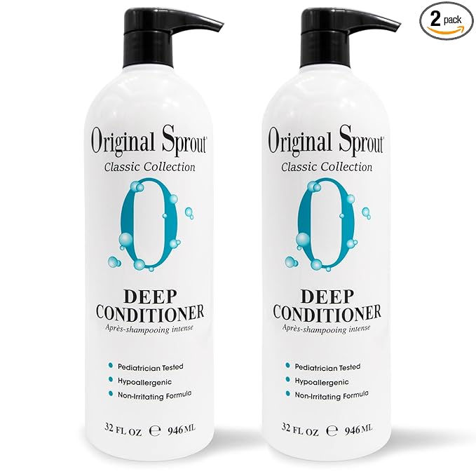 Original Sprout Deep Conditioner for All Hair Types, Vegan Conditioner, 32 fl. oz. Bottle, (Pack of 2)