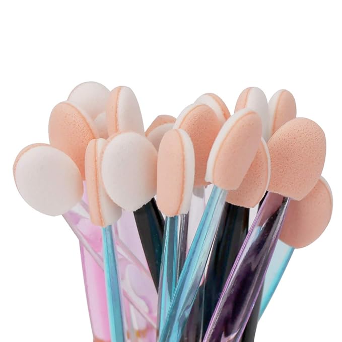 Akstore 30PCS Disposable Dual Sides Eye Shadow Sponge Applicator Eyeshadow Brushes Makeup Brush (30PCS-Mixed)