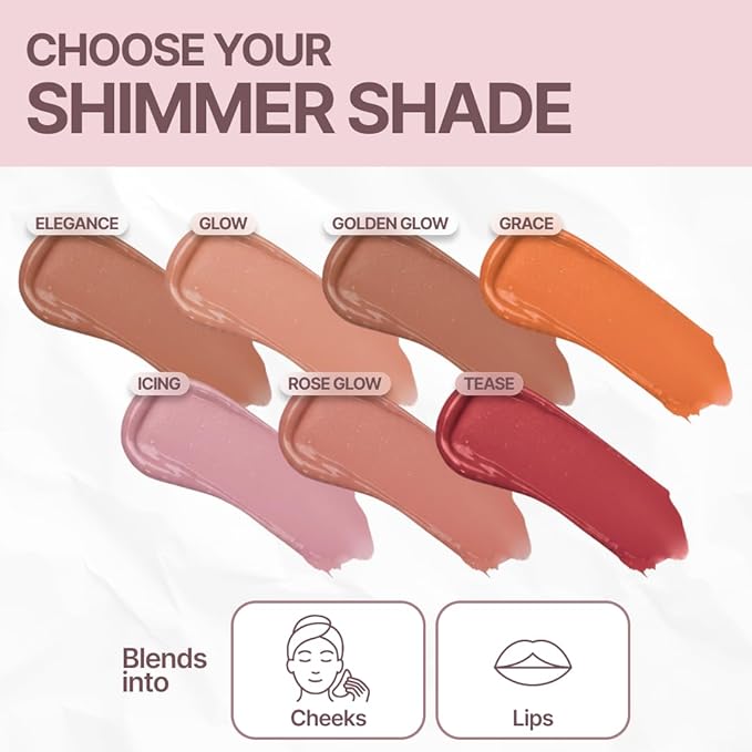 Daniel Sandler WATERCOLOUR LIQUID ILLUMINATOR 'ICING' 15ml – Liquid Shimmer Makeup, Highlighter – Oil-Free, Lightweight, Buildable & Long-Lasting for Cheeks, Lips