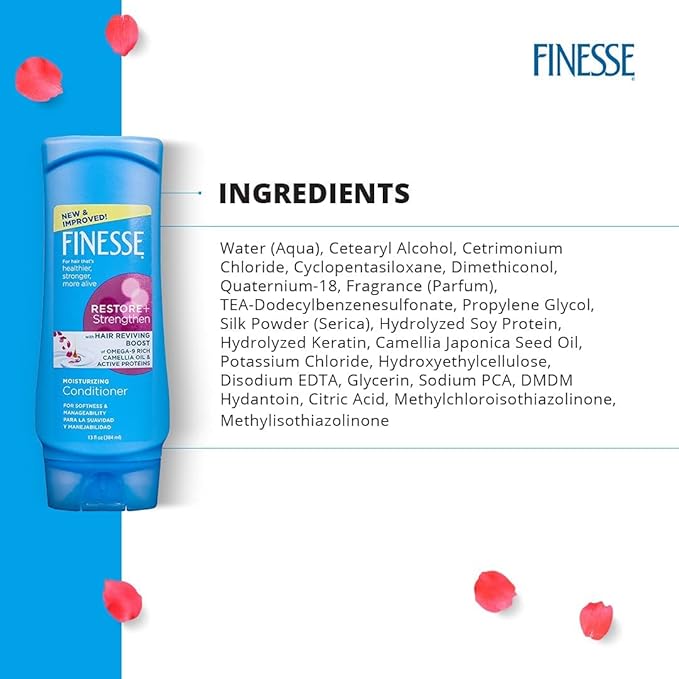 Finesse Restore + Strengthen, Moisturizing Conditioner 13 oz (Pack of 6)
