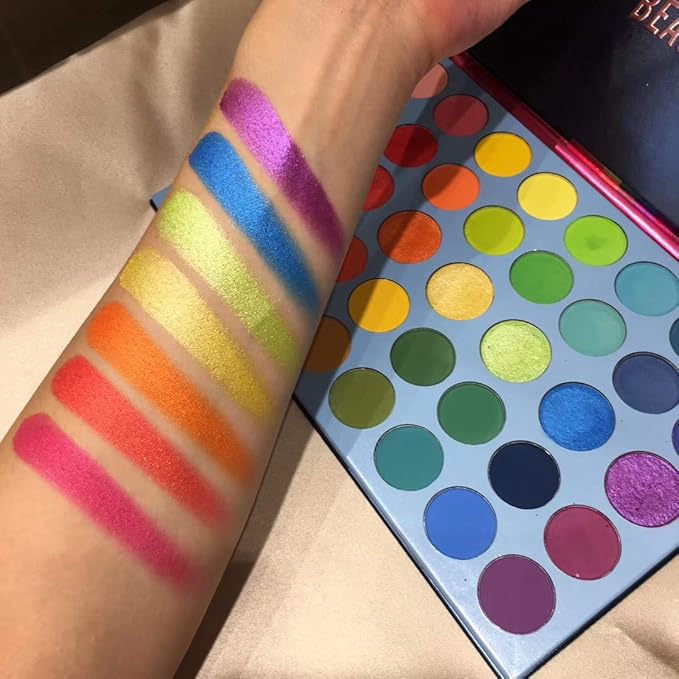 BestLand 39 Color Rainbow Eyeshadow Palette - Professional Makeup Matte Metallic Shimmer Eye Shadow Palettes - Ultra Pigmented Powder Bright Vibrant Colors Shades Cosmetics Set