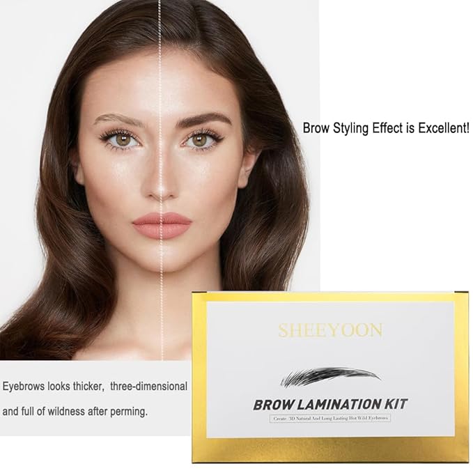 SHEEYOON Brow Lamination Kit, Professional With Keratin, Lift and Shaping for 3D Natural Fuller Thicker Wild Eyebrows, Long Lasting Results for 6 Weeks (26 Piece Set)