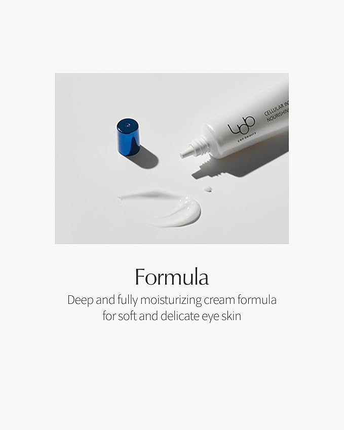 LBB Cellular Intensive Nourishing Eye Cream - Vegan Eye Lifting Treatment - Improves Wrinkles, Anti Aging, Nourishing - Tangerine Cellular Water, Shea Butter, Vitamin E, 0.5 oz.