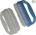 Nail Brushes X 2 for Cleaning Hands, Fingers, Feet & Toes with Cuticle Cleaner, Small Soft Nylon Bristle Scrub Set with Handle for Fingernail Manicure & Toenail Pedicure