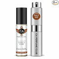CA Perfume Duo Impression of Vanilla Dark For Women And Men Perfume Layering Set Long Lasting Travel Size EDP + Body Oil Roll-On Bottle 0.27 Fl Oz+0.33 Fl Oz