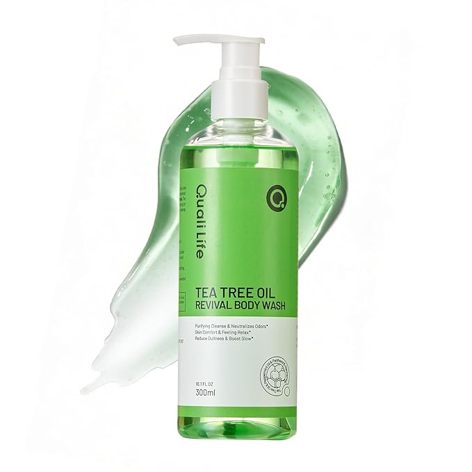 Tea Tree Body Wash, Natural Tea Tree Oil Body Cleanser for Antibacterial, Odor-Control & Itchy Skin Relief, Gentle and Refreshing Body Wash for Men and Women, 10.1 Fl Oz