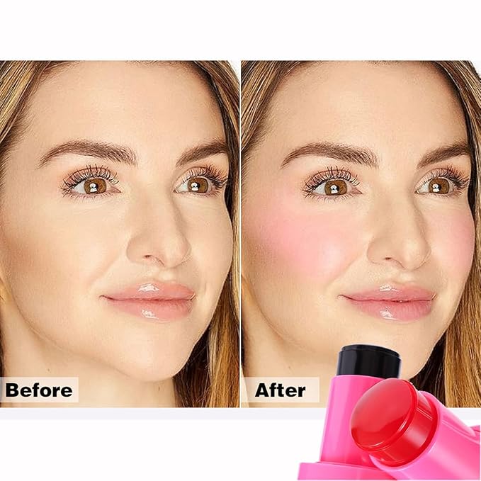 FYEBOO Cooling Water Jelly Tint Blush, Multi-Use Juicy Lip + Cheek Tint, Hydrating & Bouncy Jelly Texture, Long-lasting Sheer Color, 0.32 oz (# 03, 0.32 oz)