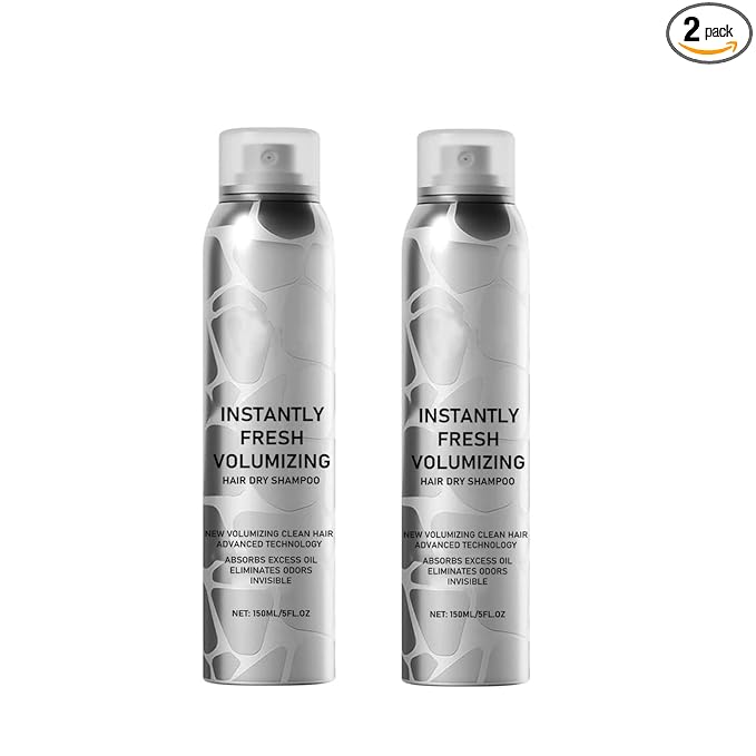 SECONDDAY Volumizing Dry Shampoo Spray for Dark Hair - Instantly Fresh Natural Formula with Added Lift, No White Residue & Travel Size Convenience (2PCS)