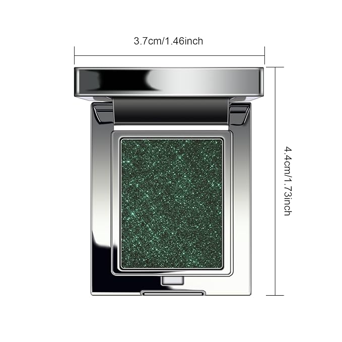 KYDA Chameleon Smoky Green Eyeshadow, Chameleon Chrome Metallic Eye Shadow, Smooth Pressed Powder Palette, High Pigment Glitter Eyeshadow, Lasting Eye Glitters Makeup with Mirror