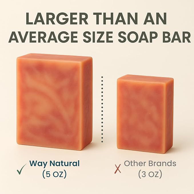 Goat Milk Soap Bar (Bulk, 5 Pack) - Cherry Almond Soap for Men & Women - Natural, Handmade w/Real Milk - Dry Skin, Hands/Body - Gentle, No Dyes - (Large, 5oz)