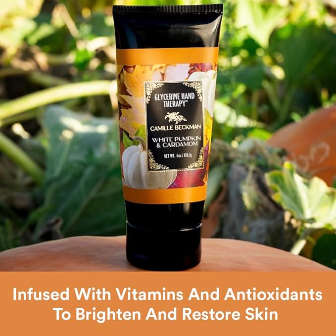 Camille Beckman Glycerine Hand Therapy Cream, White Pumpkin & Cardamom, 6 Ounce