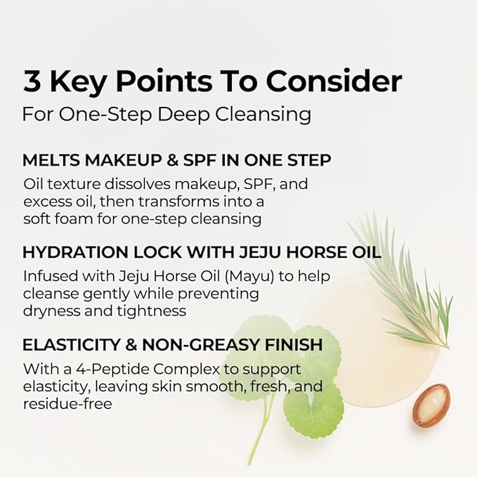 1-Step Oil-to-Foam Face Cleanser, Pore Minimizing & Blackhead Remover, Melting Cleansing Oil for Daily Makeup Removal, Sebum Control Korean Skin Care (6.76 fl oz)