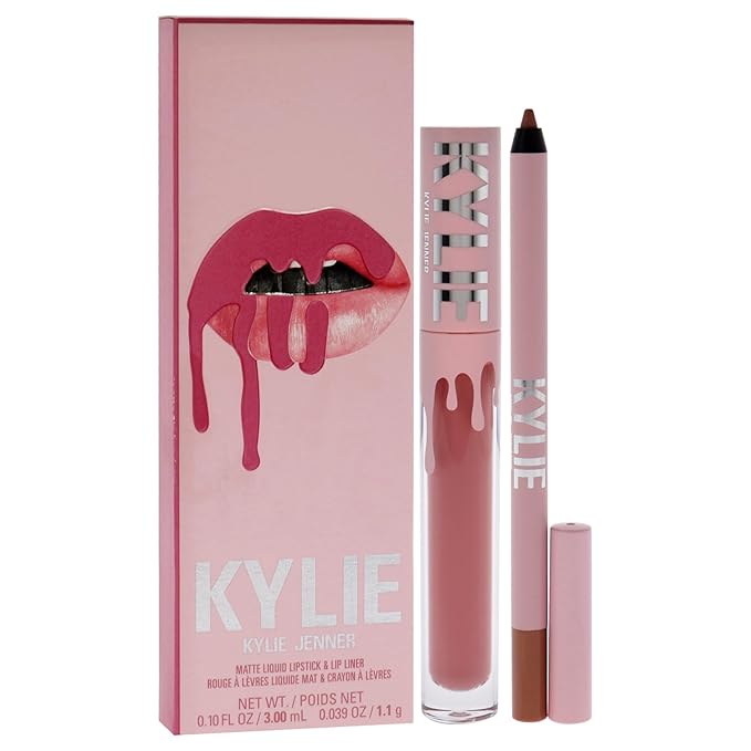 Matte Lip Kit - 808 Kylie by Kylie Cosmetics for Women - 2 Pc 0.10oz Matte Liquid Lipstick, 0.03oz Lip Liner